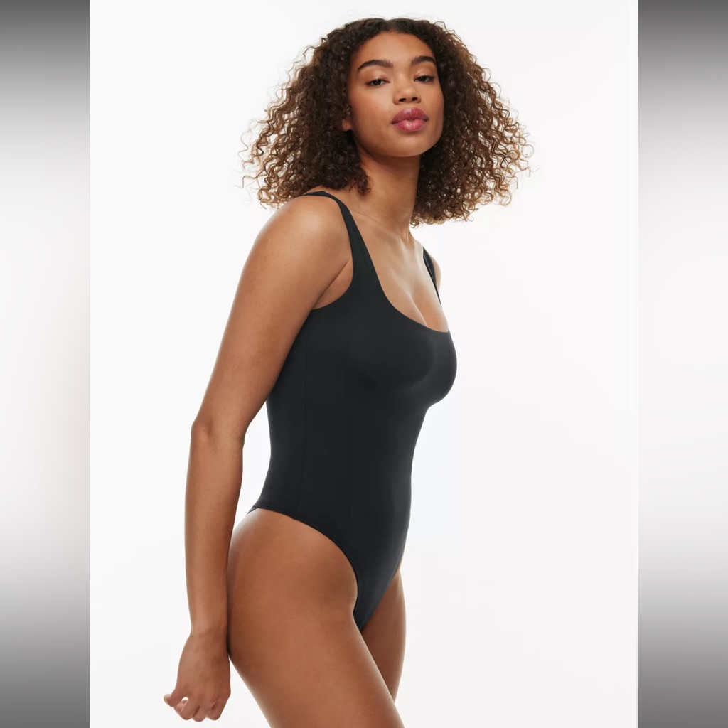 Aritzia Black Contour Squareneck Bodysuit